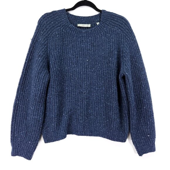 Vince Wool Alpaca Sweater Women's Medium Ribbed Chunky Speckled Knit - Picture 1 of 12